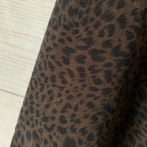 Vintage Breckenridge Brown and Black Leopard Print Skirt Midi 12P - Picture 12 of 16